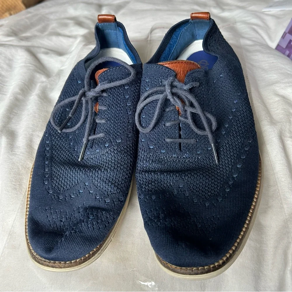 M Navy Blue Cole Haan OriginalGrand Wingtip Oxford Shoe Size 10 |F18
